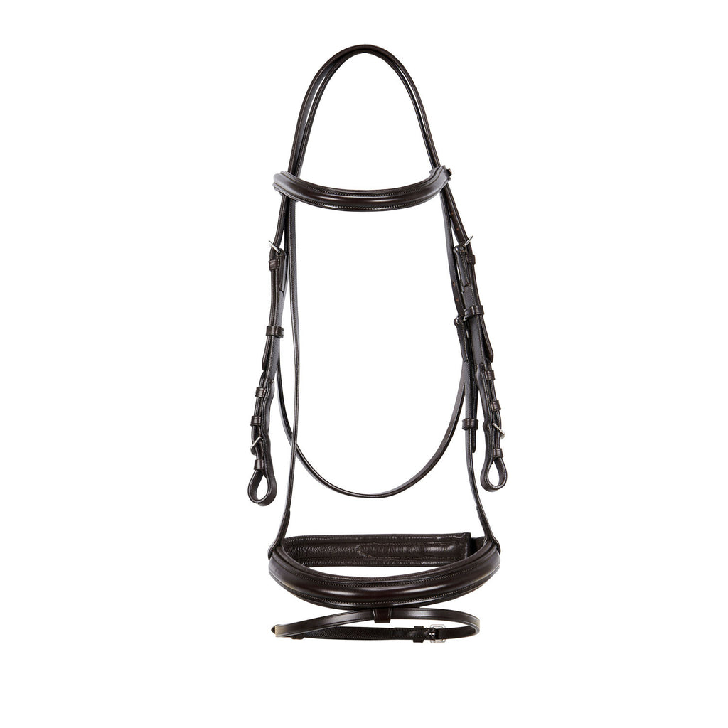 English leather bridle with rubber reins