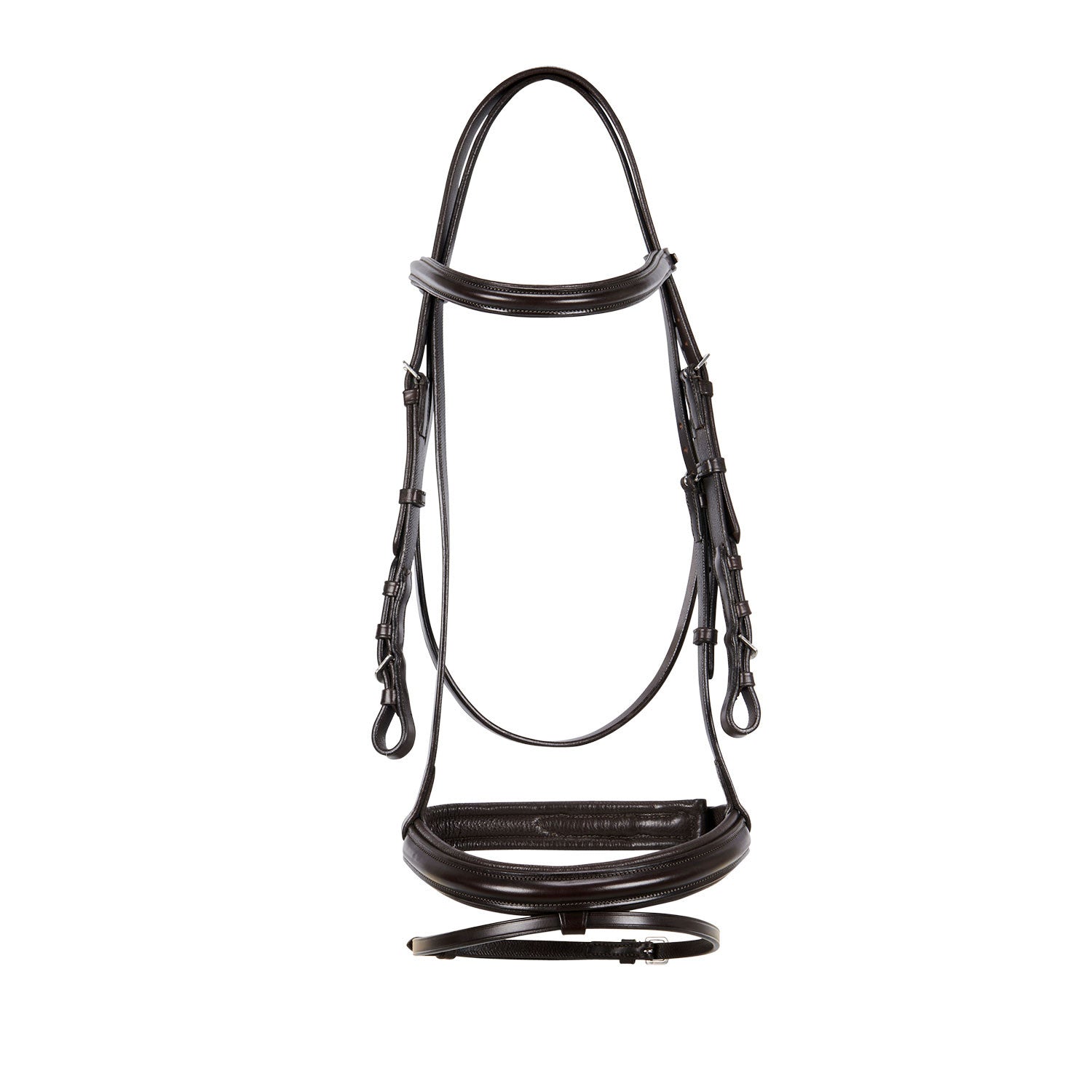 English leather bridle with rubber reins