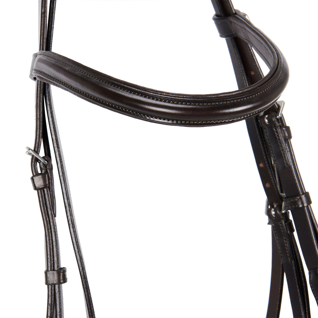 English leather bridle with rubber reins