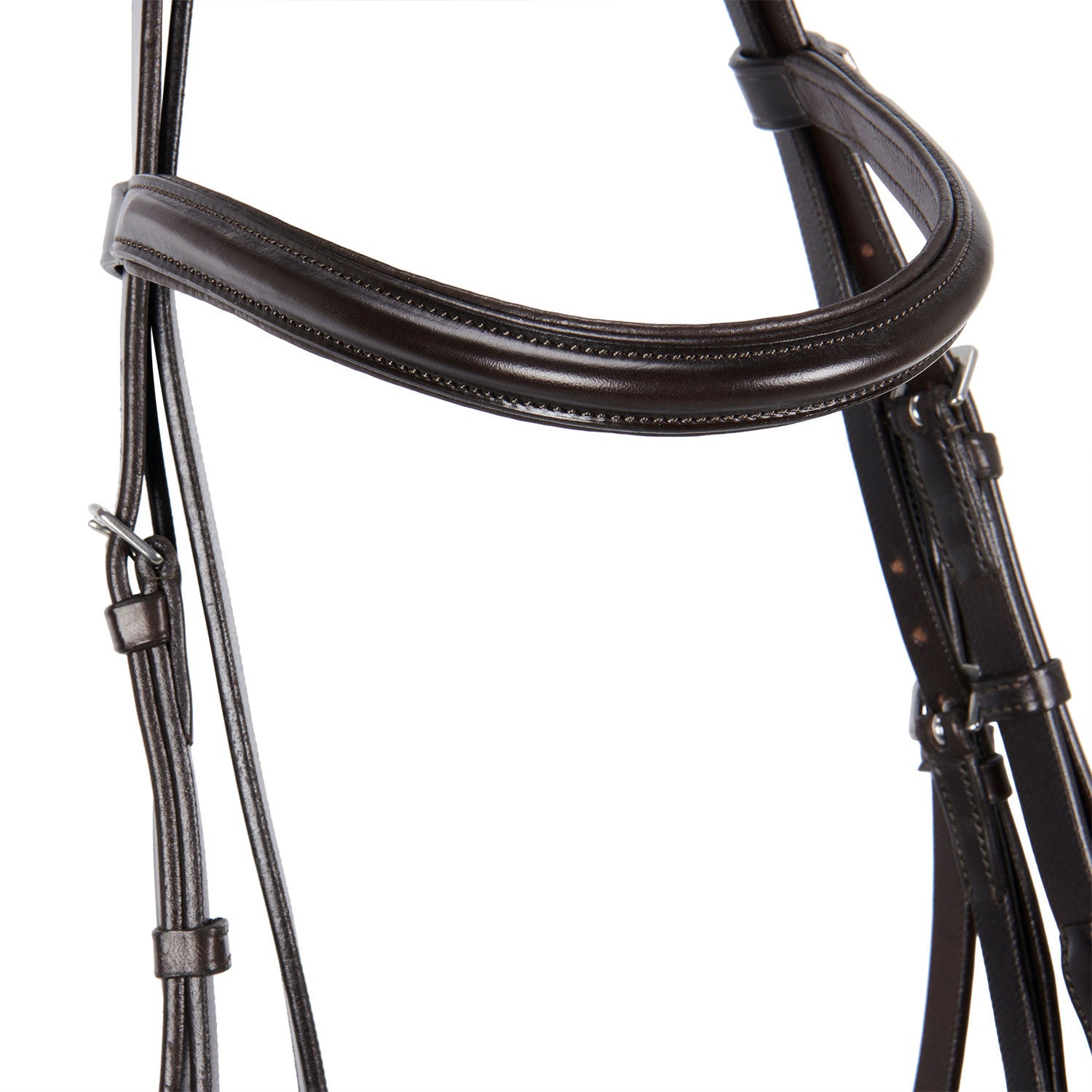 English leather bridle with rubber reins
