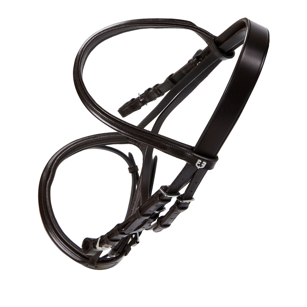 English leather bridle with rubber reins