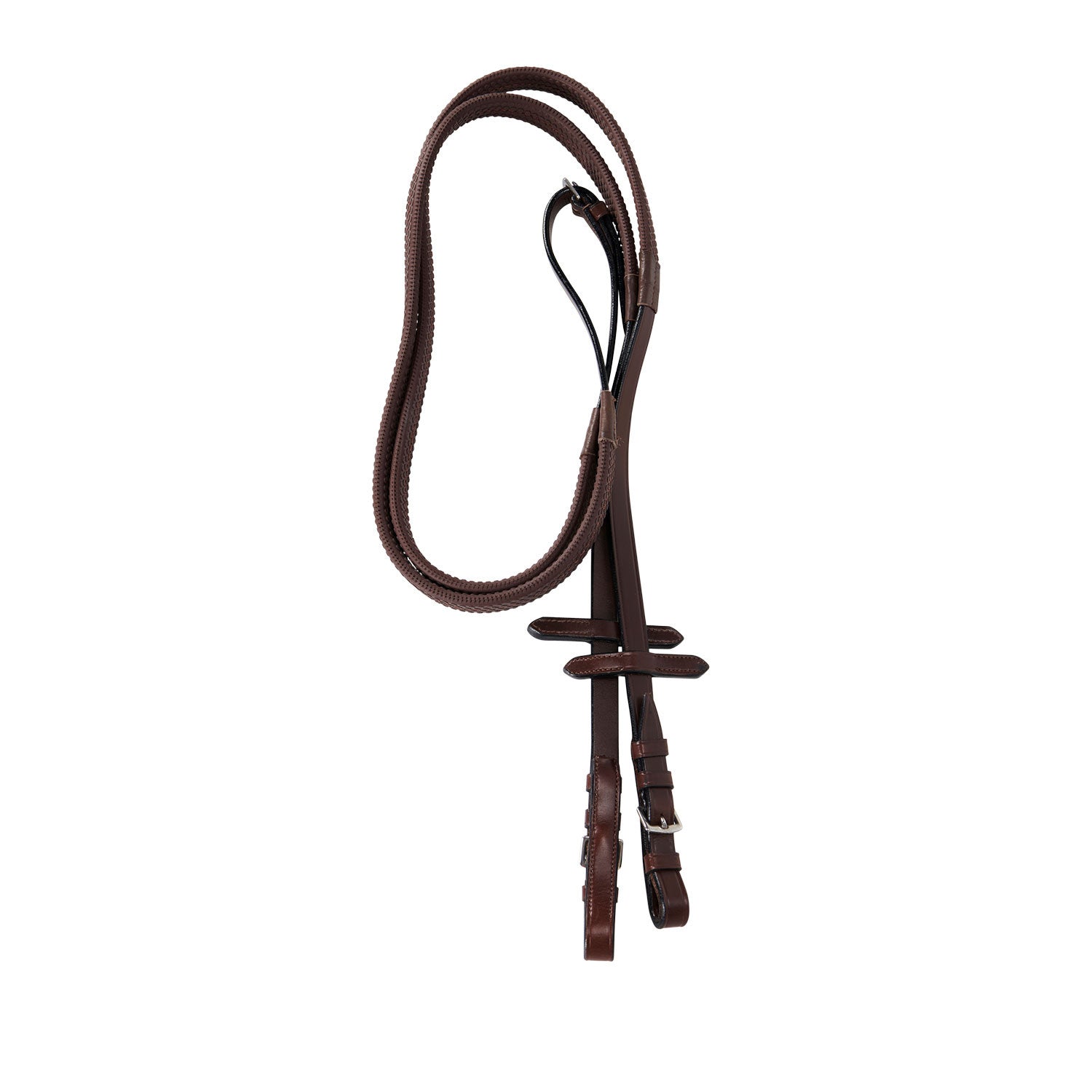 English leather bridle with rubber reins