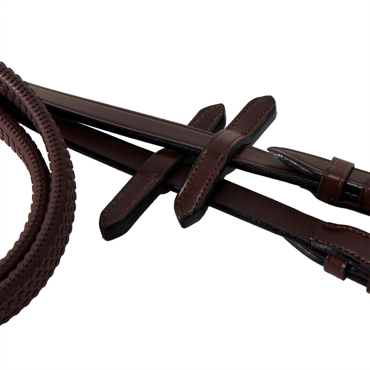 English leather bridle with rubber reins