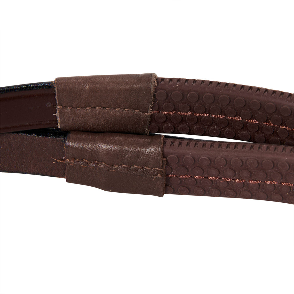 English leather bridle with rubber reins