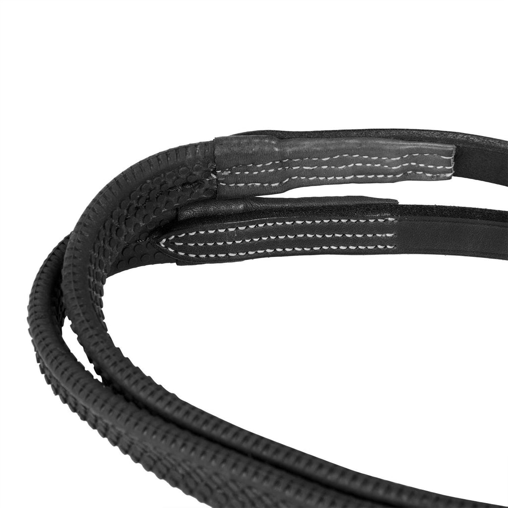 Bridle with mexican noseband and synthetic sheepskin