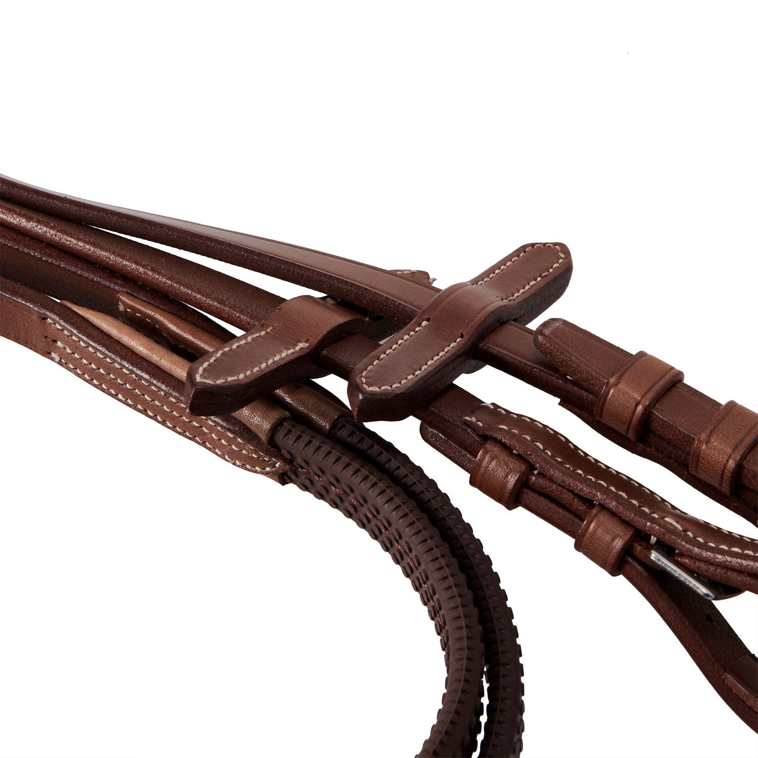Bridle with mexican noseband and synthetic sheepskin