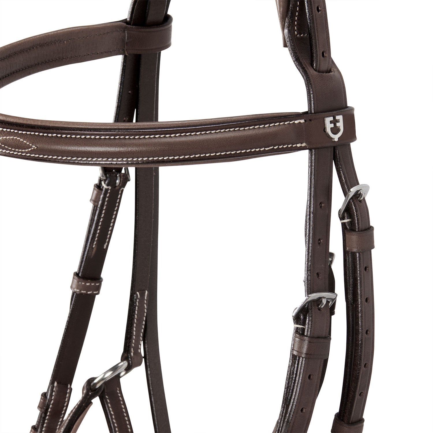 Bridle with mexican noseband and synthetic sheepskin