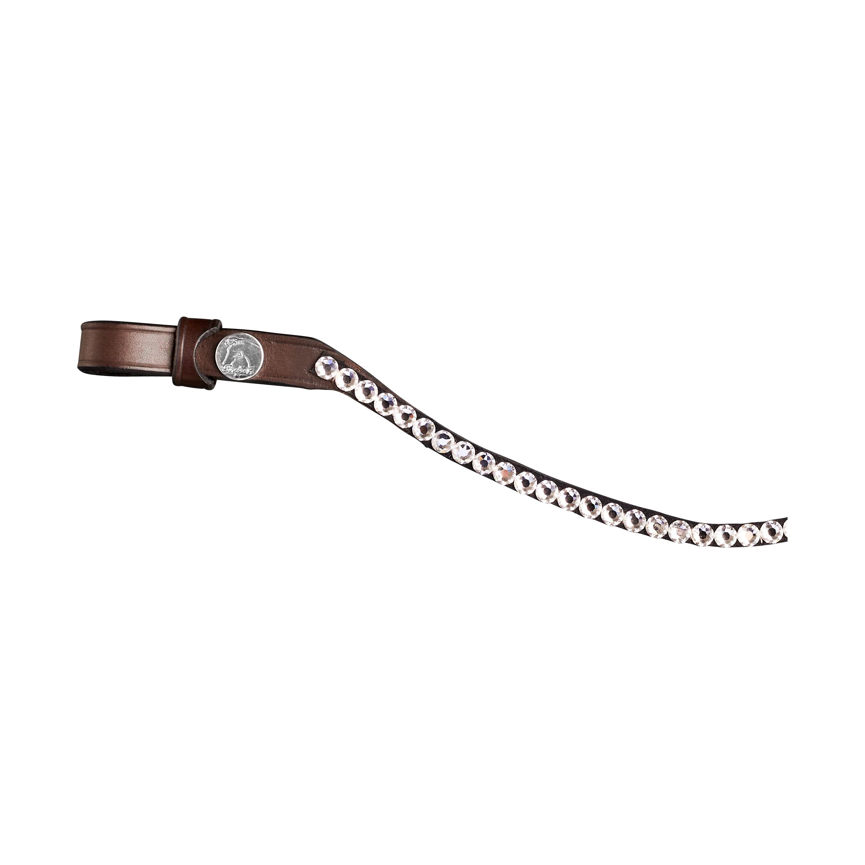 Finesse Crystal Browband Brown Leather