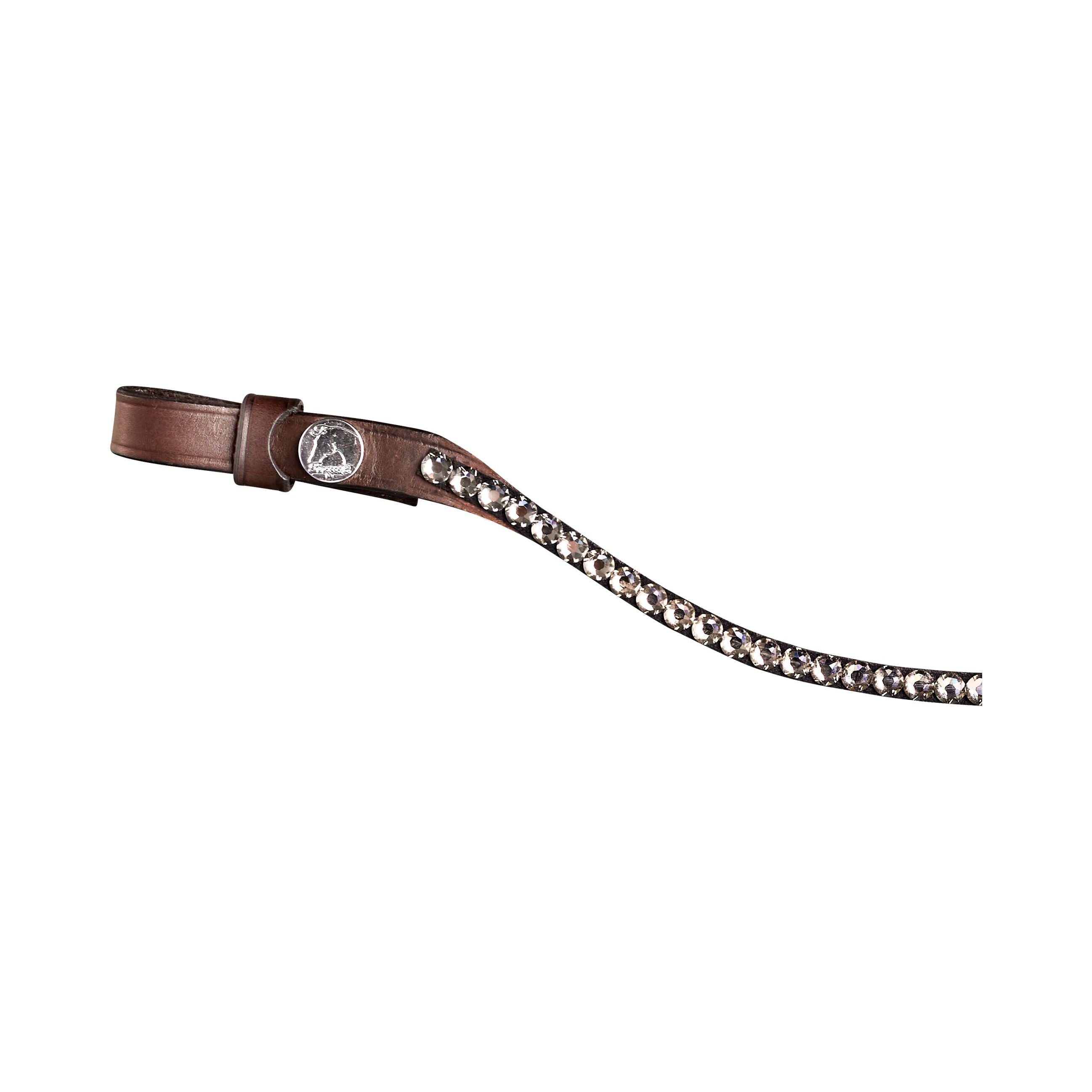 Finesse Crystal Browband Brown Leather