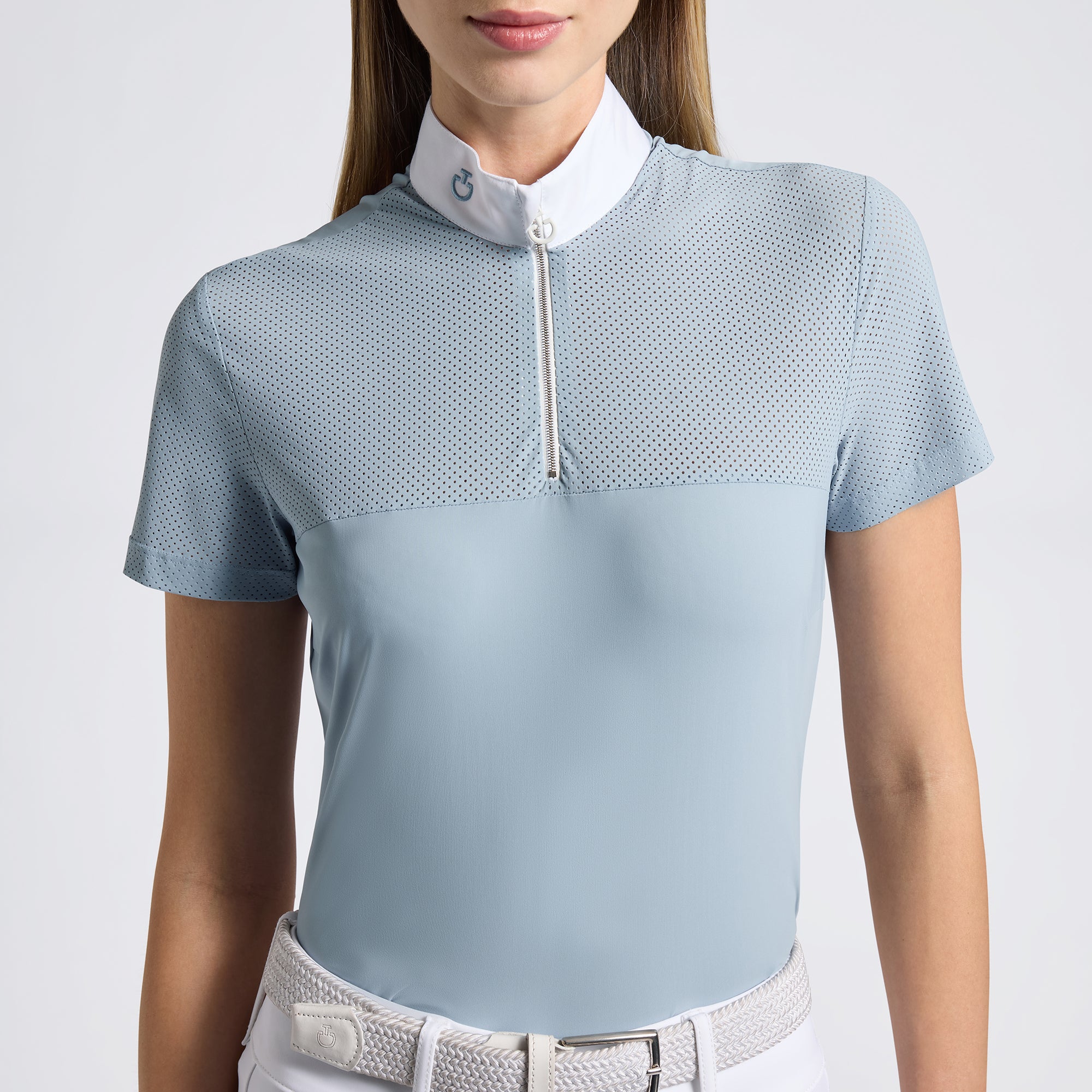 Cavalleria Toscana SS25 Perforated Jersey Short sleeve competition shirt- CAD276