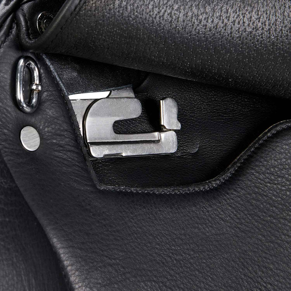 Jumping saddle double leather