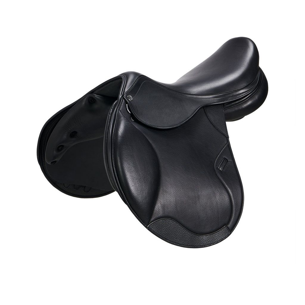 Jumping saddle double leather