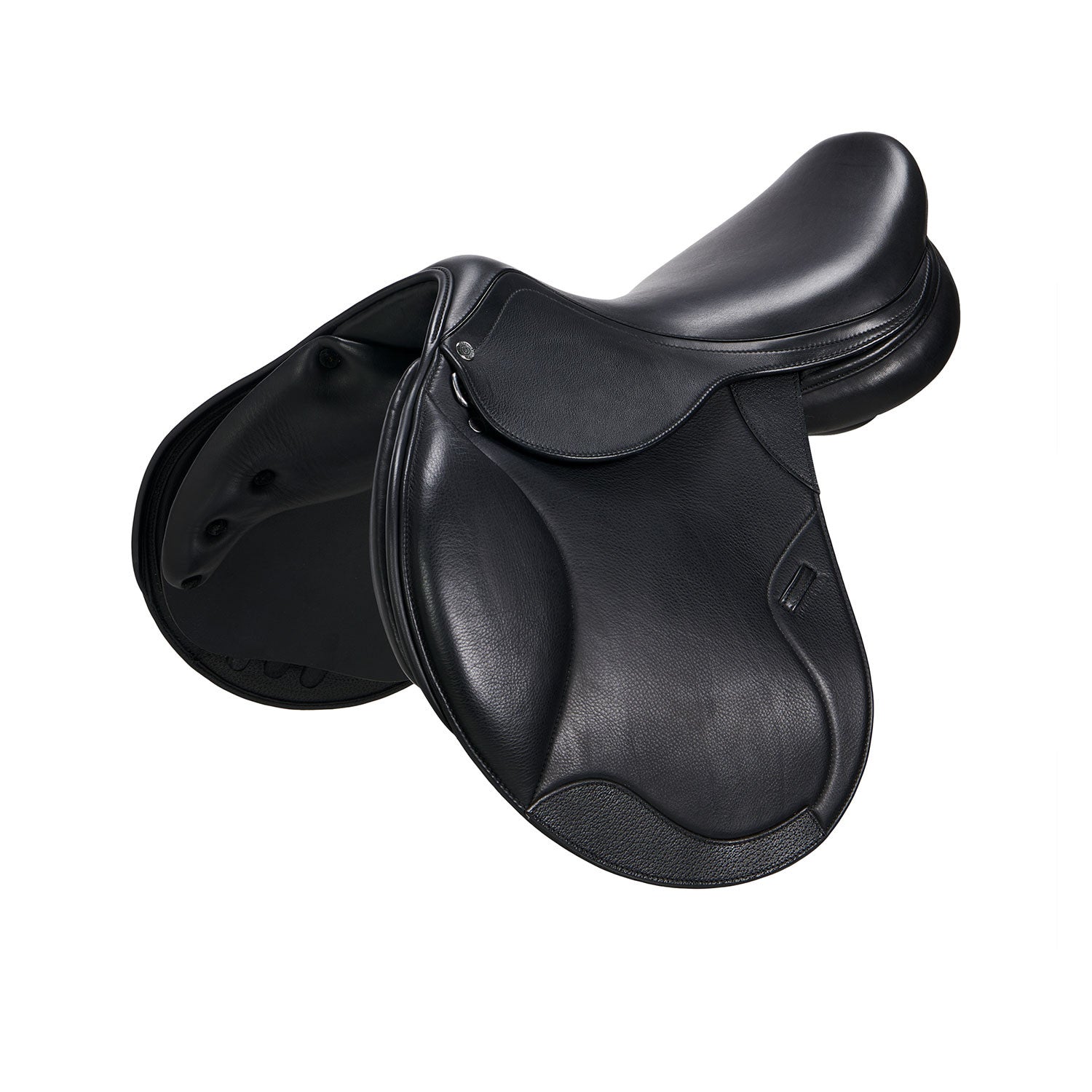 Jumping saddle double leather