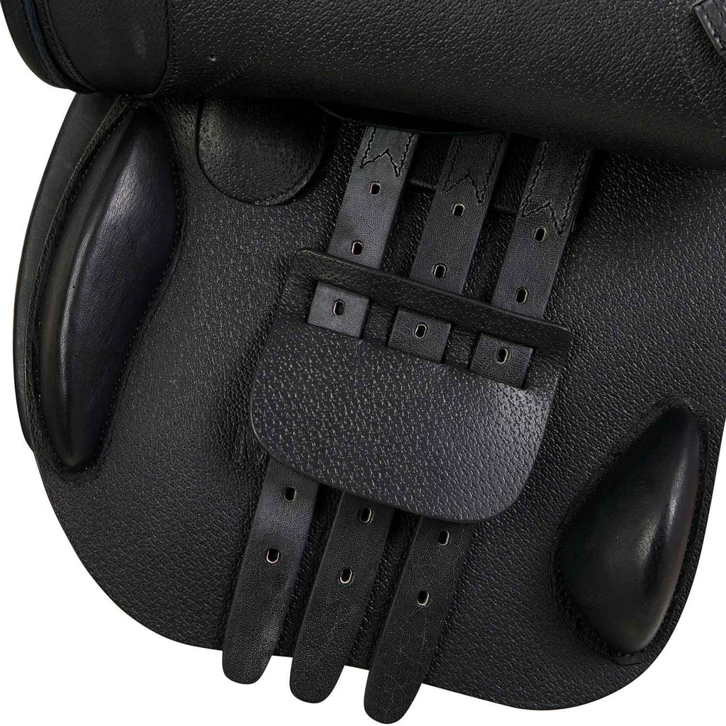 Jumping saddle double leather