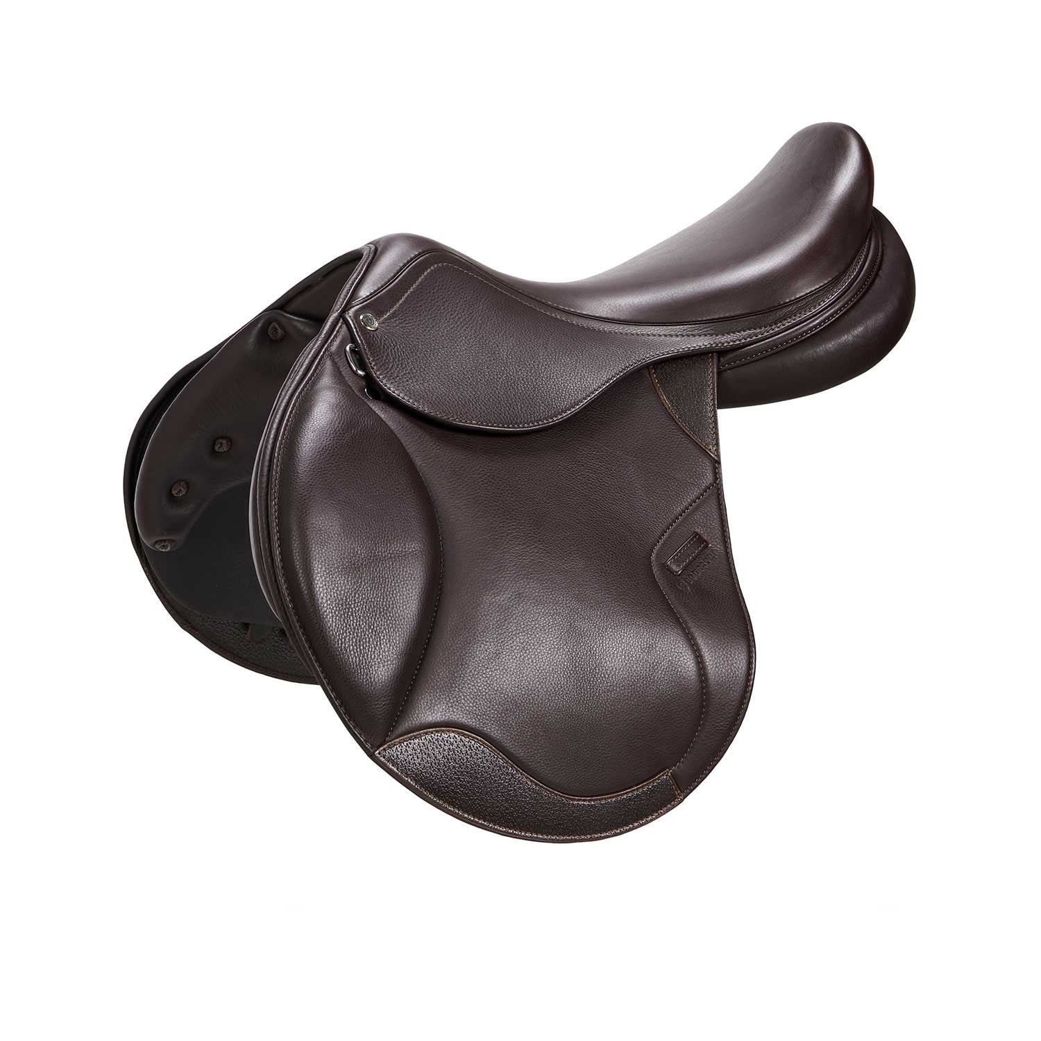 Jumping saddle double leather