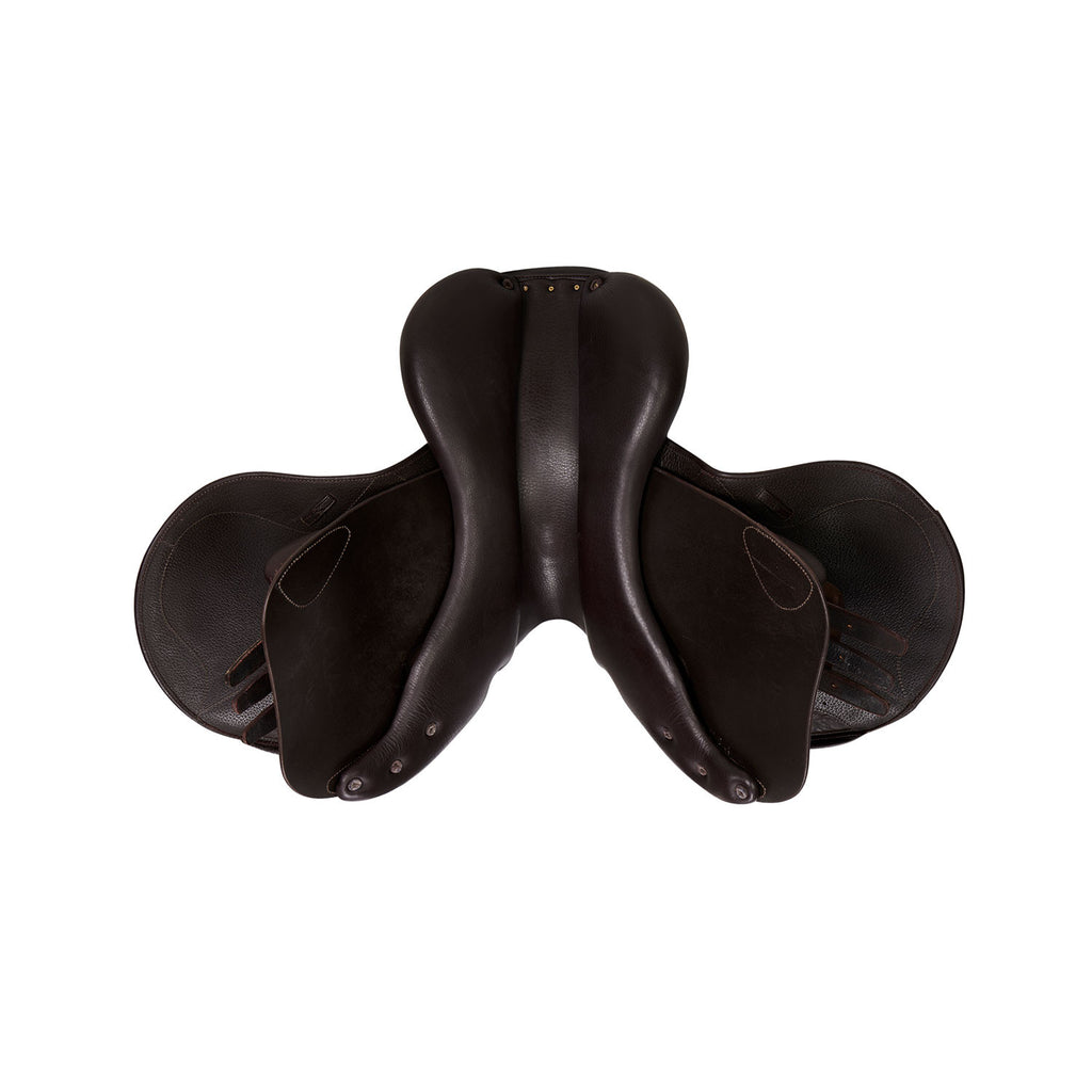 Jumping saddle double leather