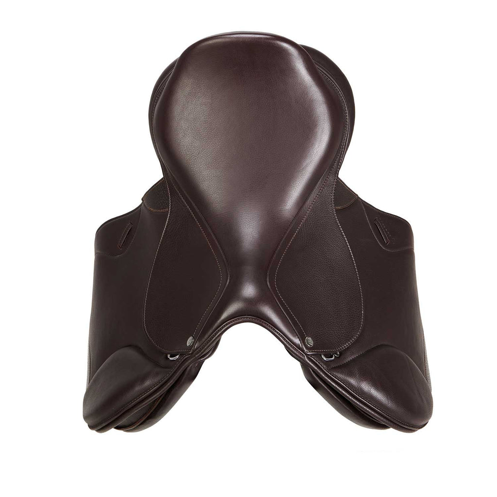 Jumping saddle double leather