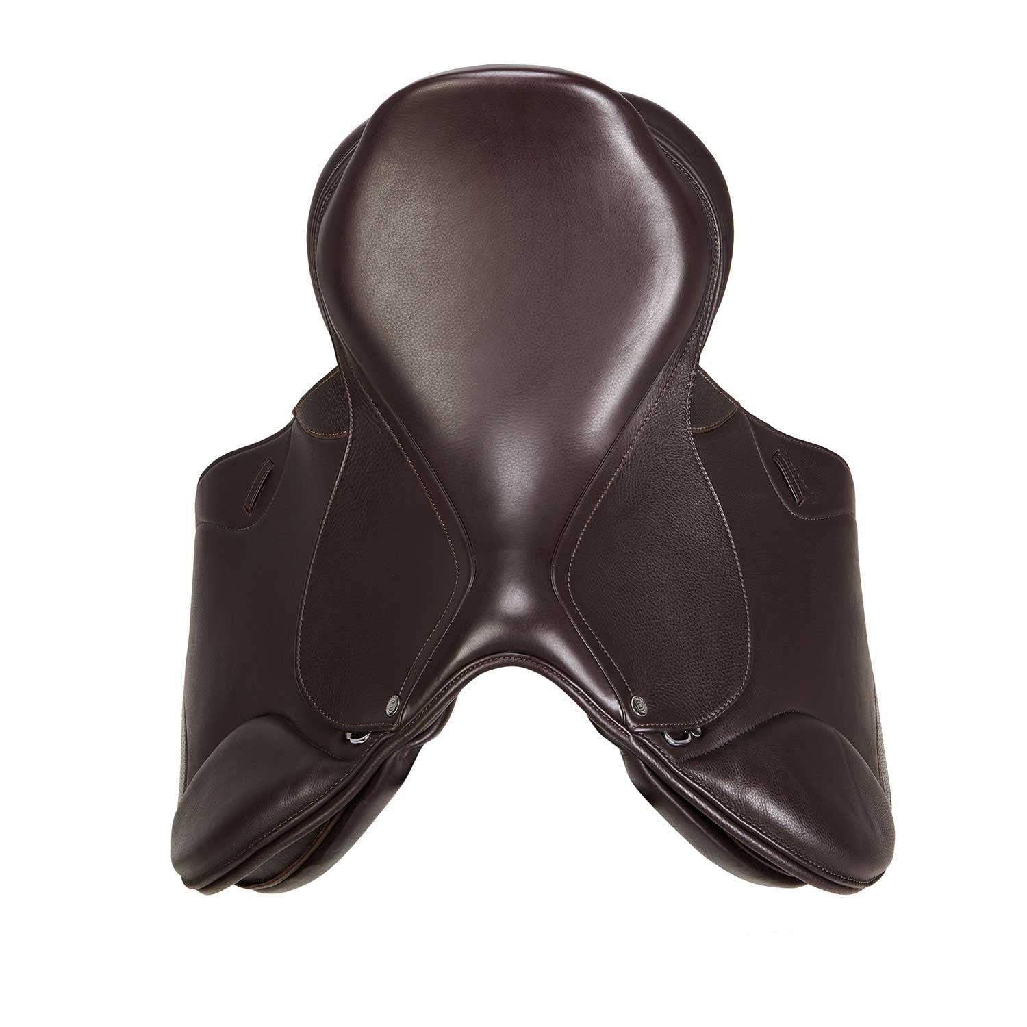 Jumping saddle double leather