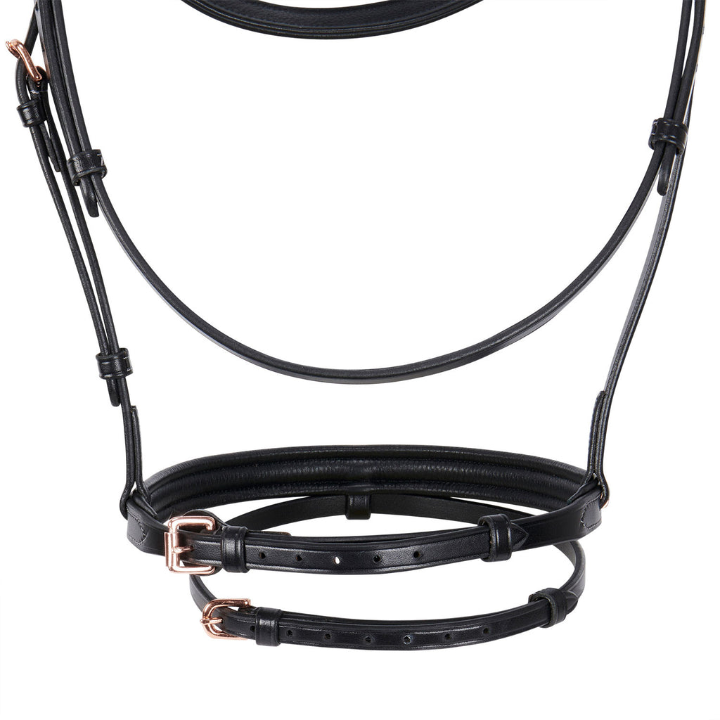 English clincher leather bridle colour rose gold