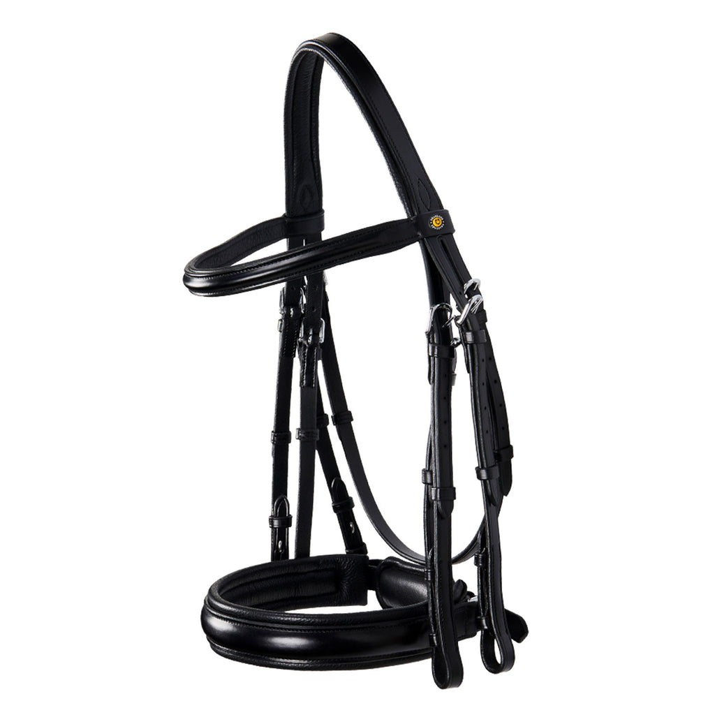 Leather dressage bridle without reins