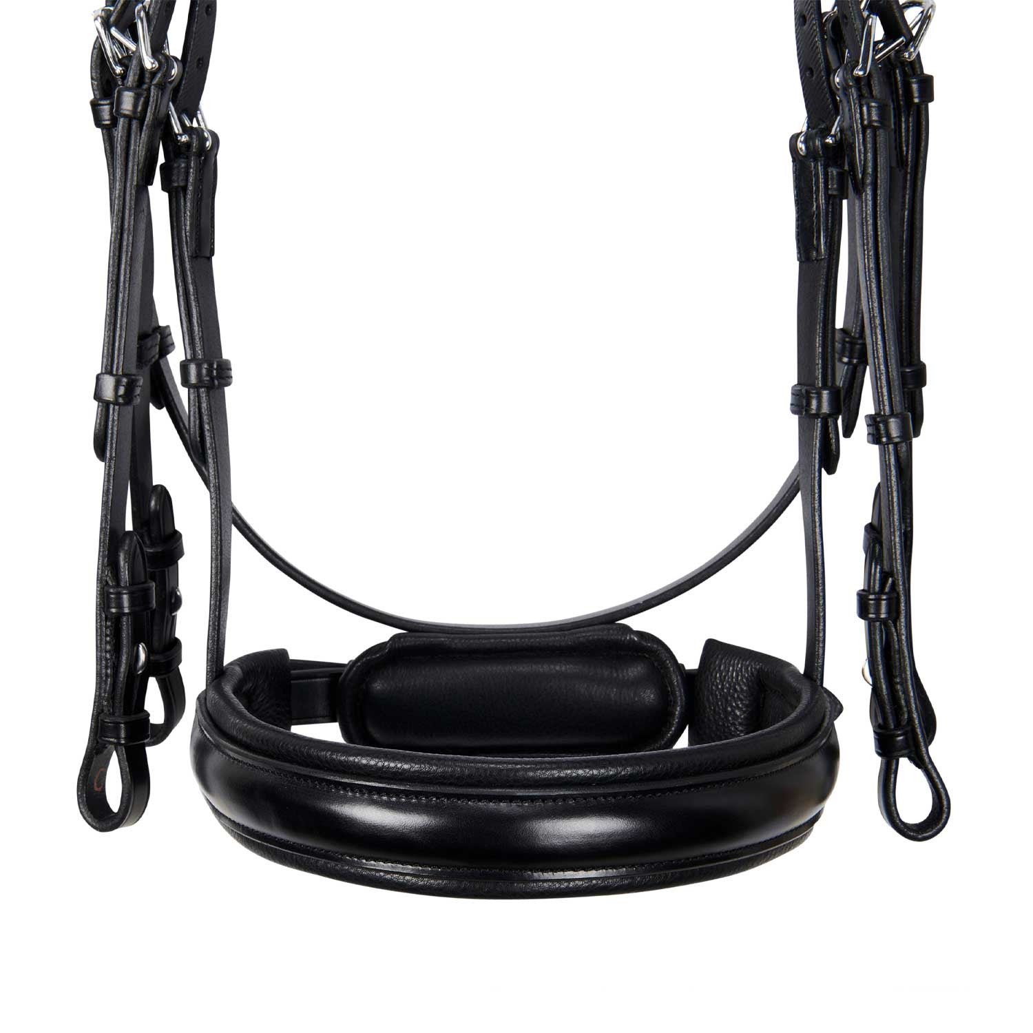 Leather dressage bridle without reins