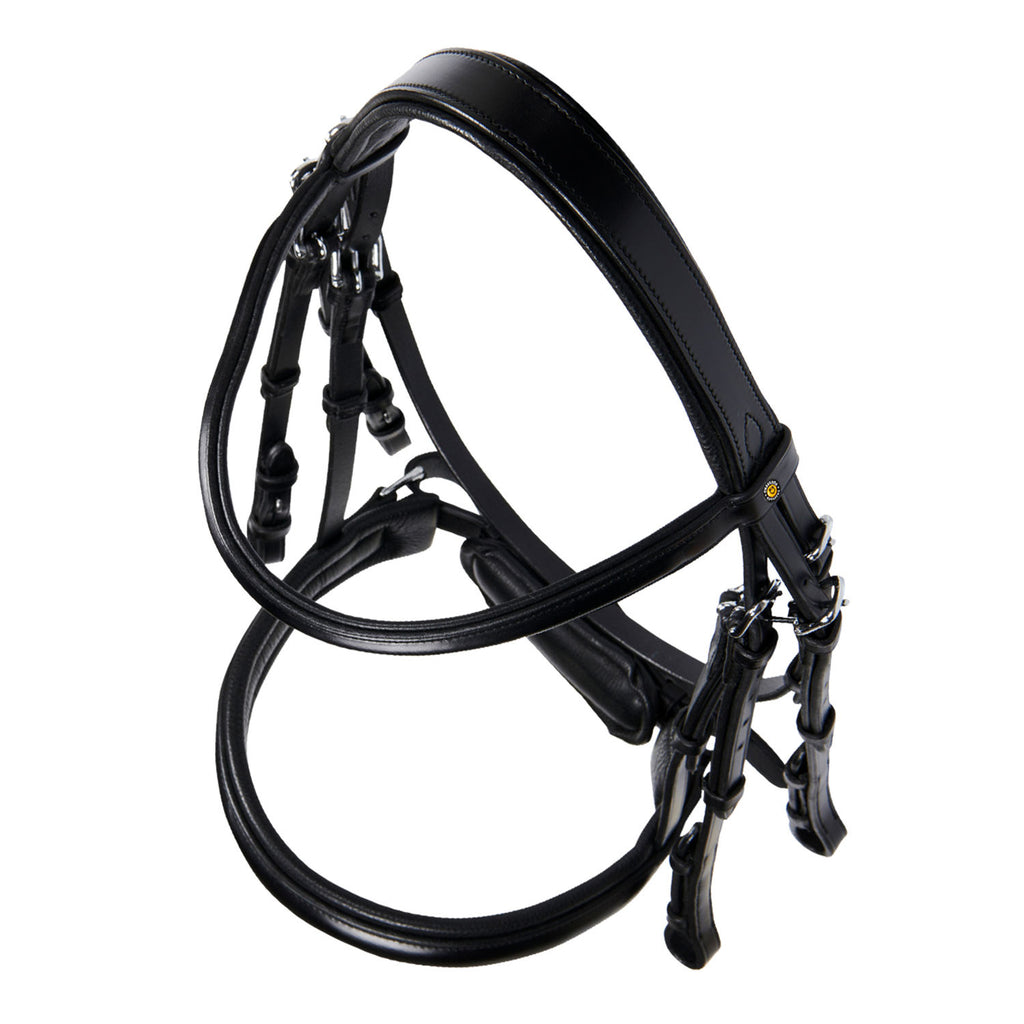 Leather dressage bridle without reins