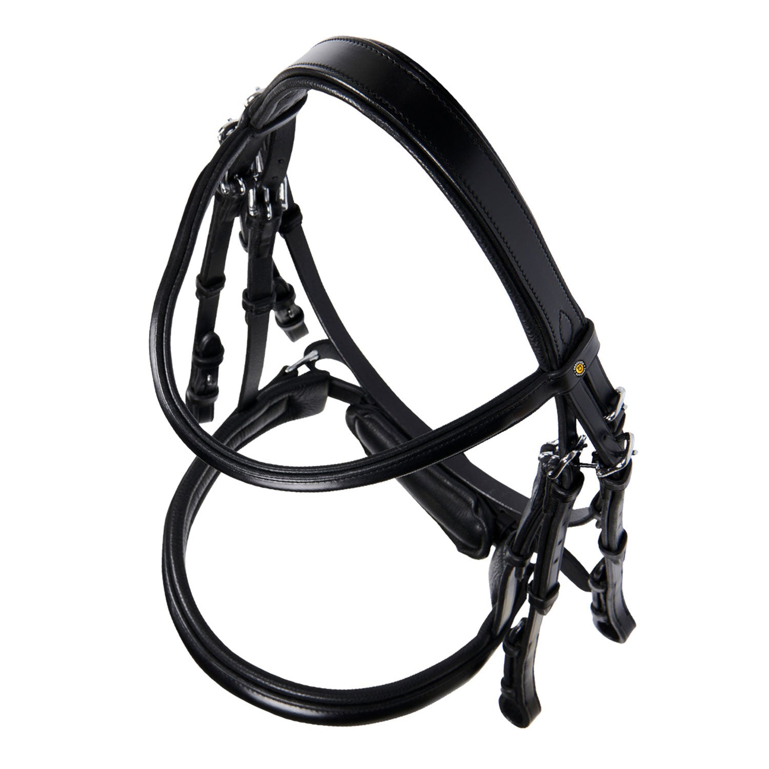Leather dressage bridle without reins