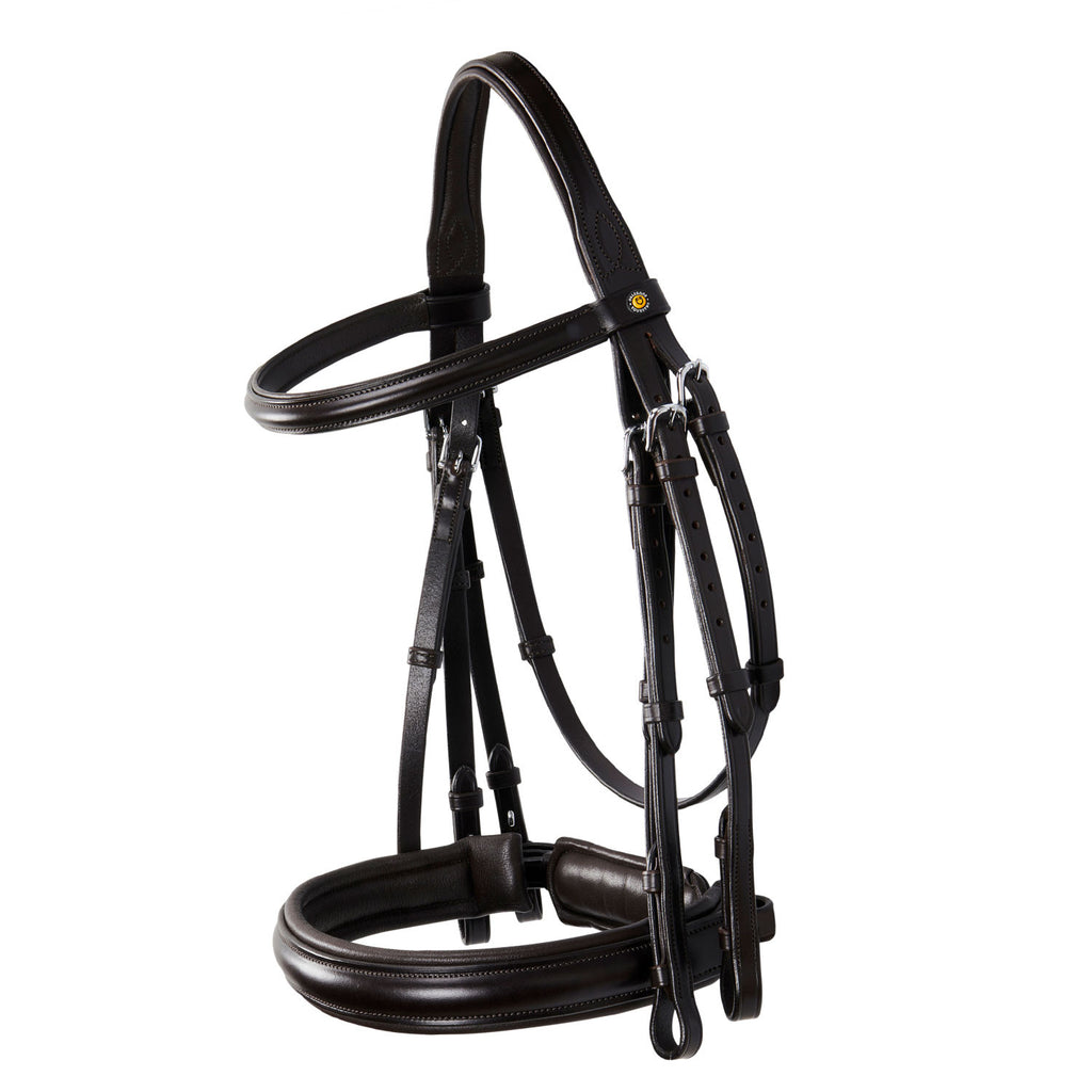Leather dressage bridle without reins