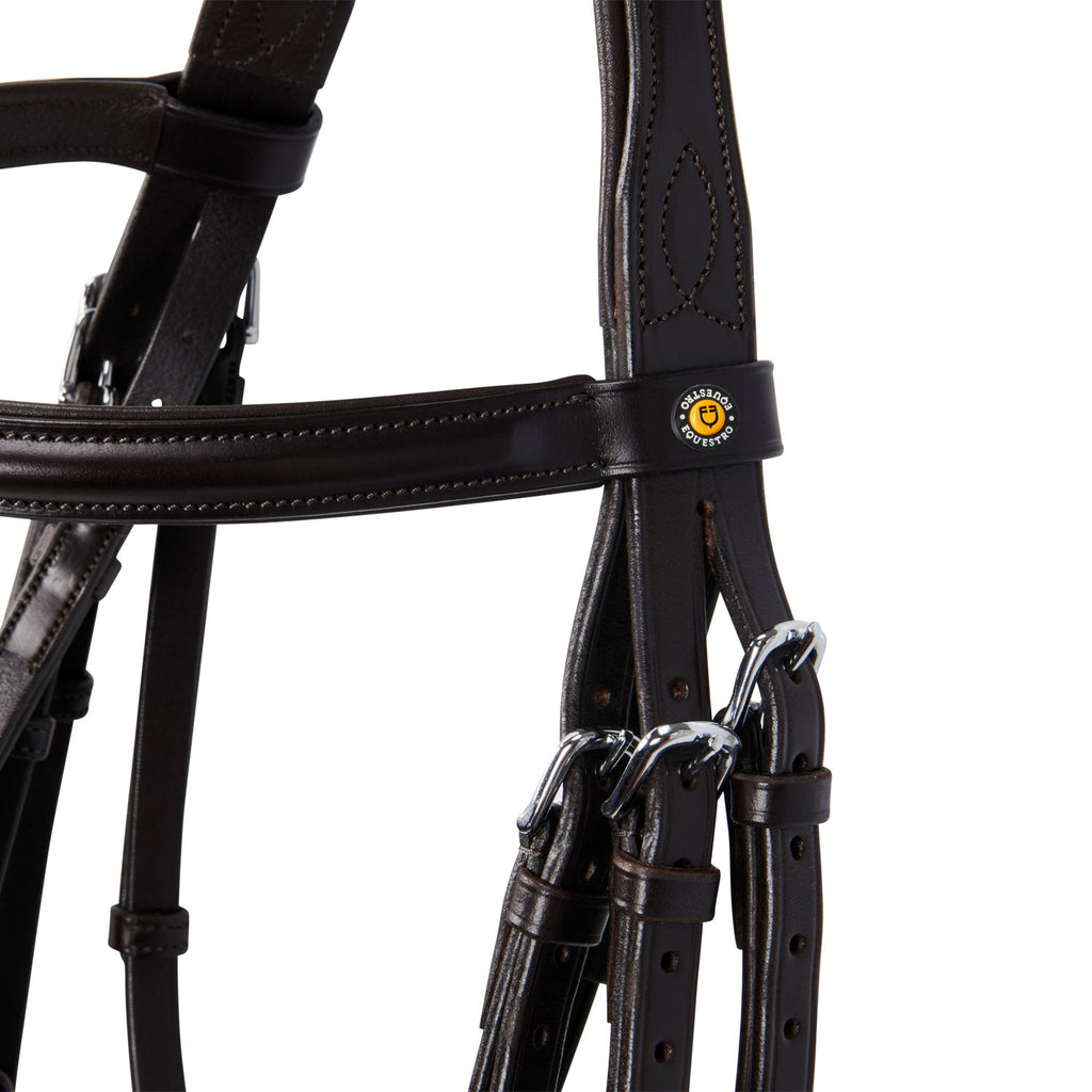 Leather dressage bridle without reins