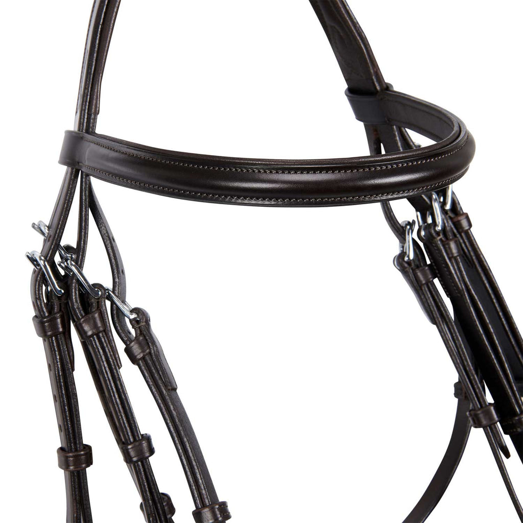 Leather dressage bridle without reins