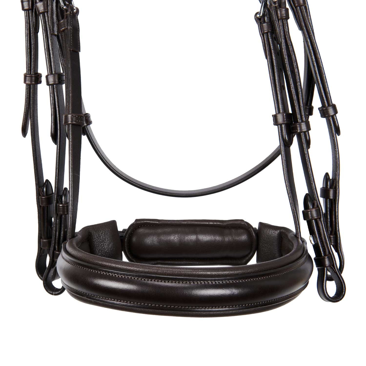 Leather dressage bridle without reins