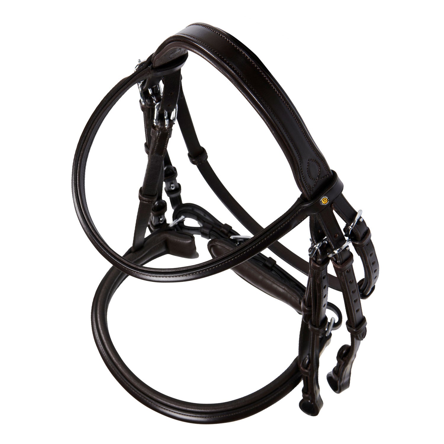 Leather dressage bridle without reins