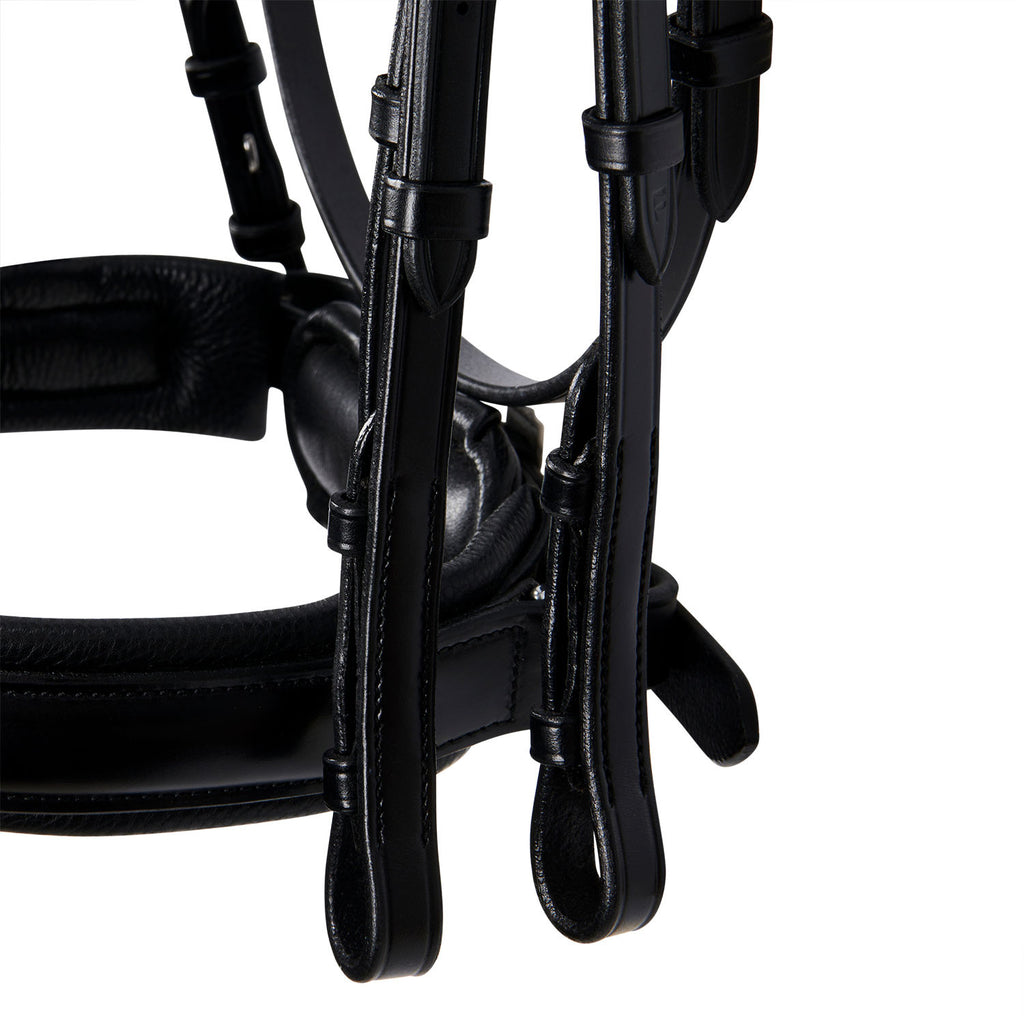 Leather dressage bridle without reins