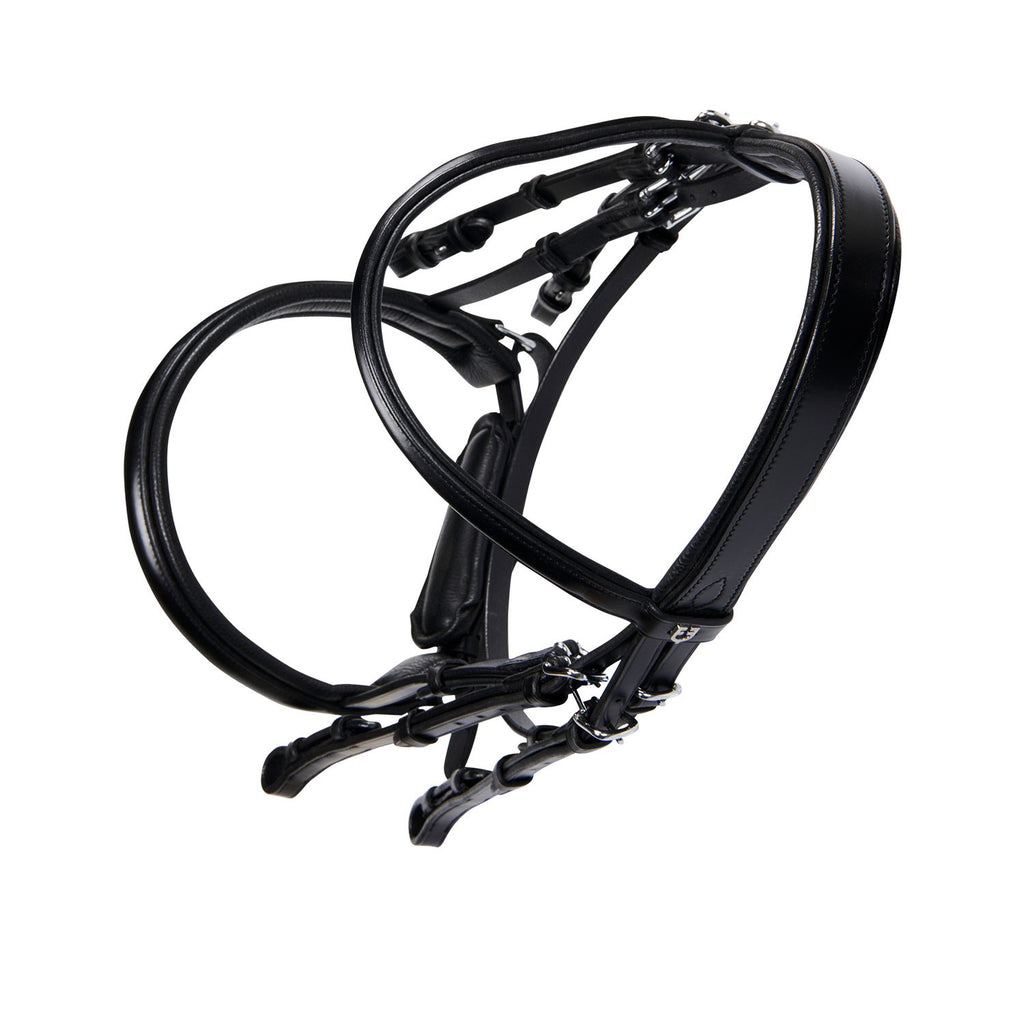 Leather dressage bridle without reins