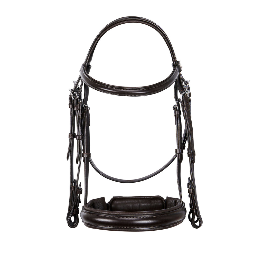 Leather dressage bridle without reins