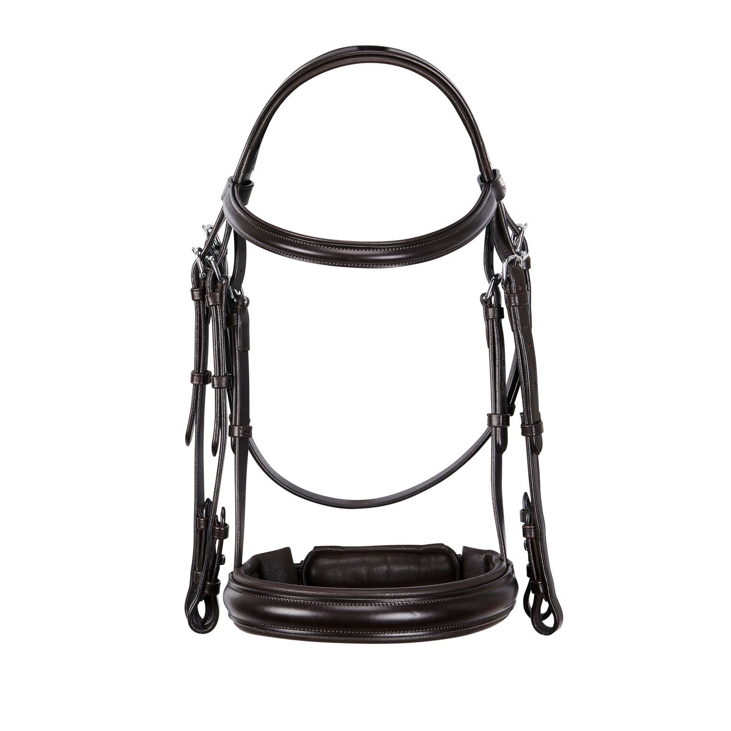 Leather dressage bridle without reins