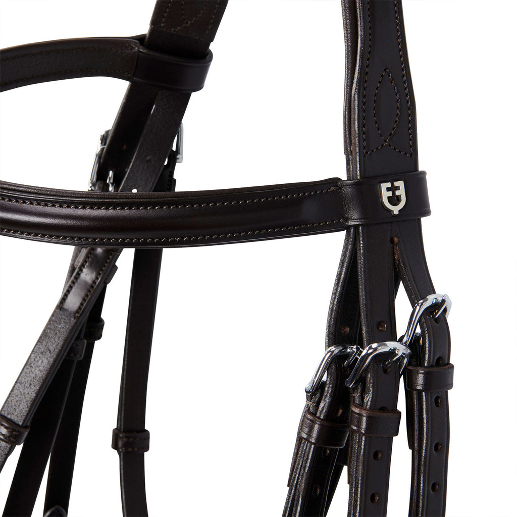 Leather dressage bridle without reins