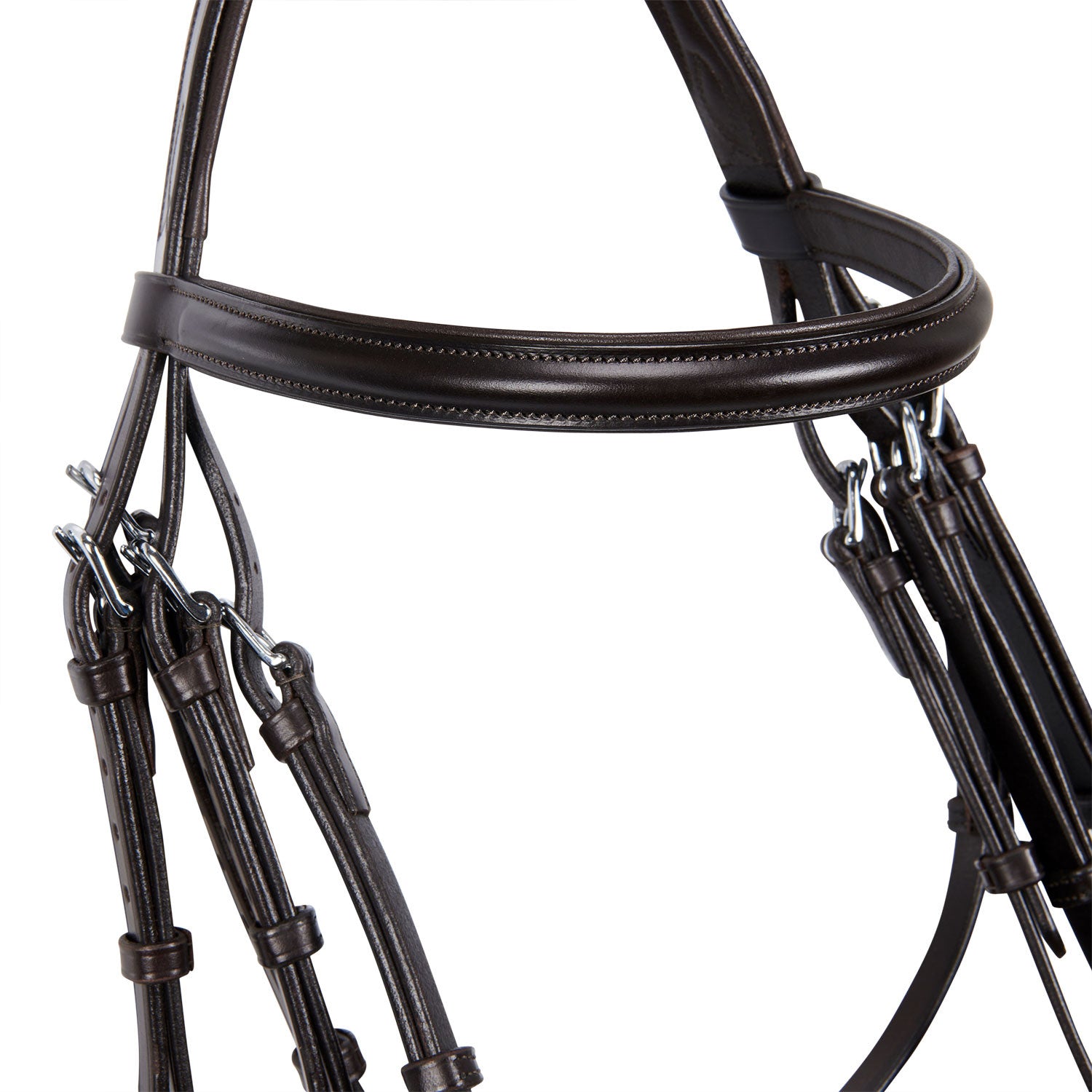 Leather dressage bridle without reins