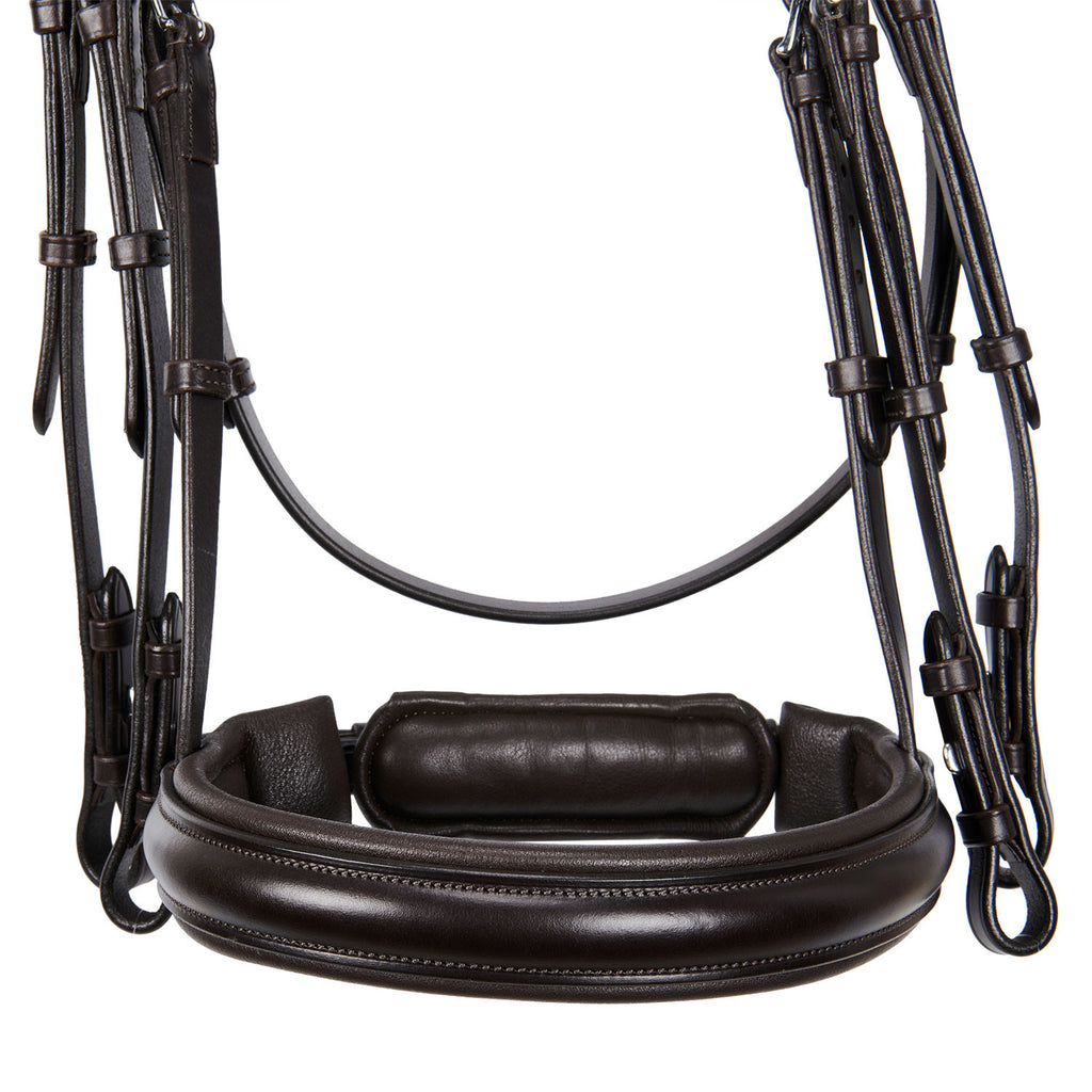 Leather dressage bridle without reins