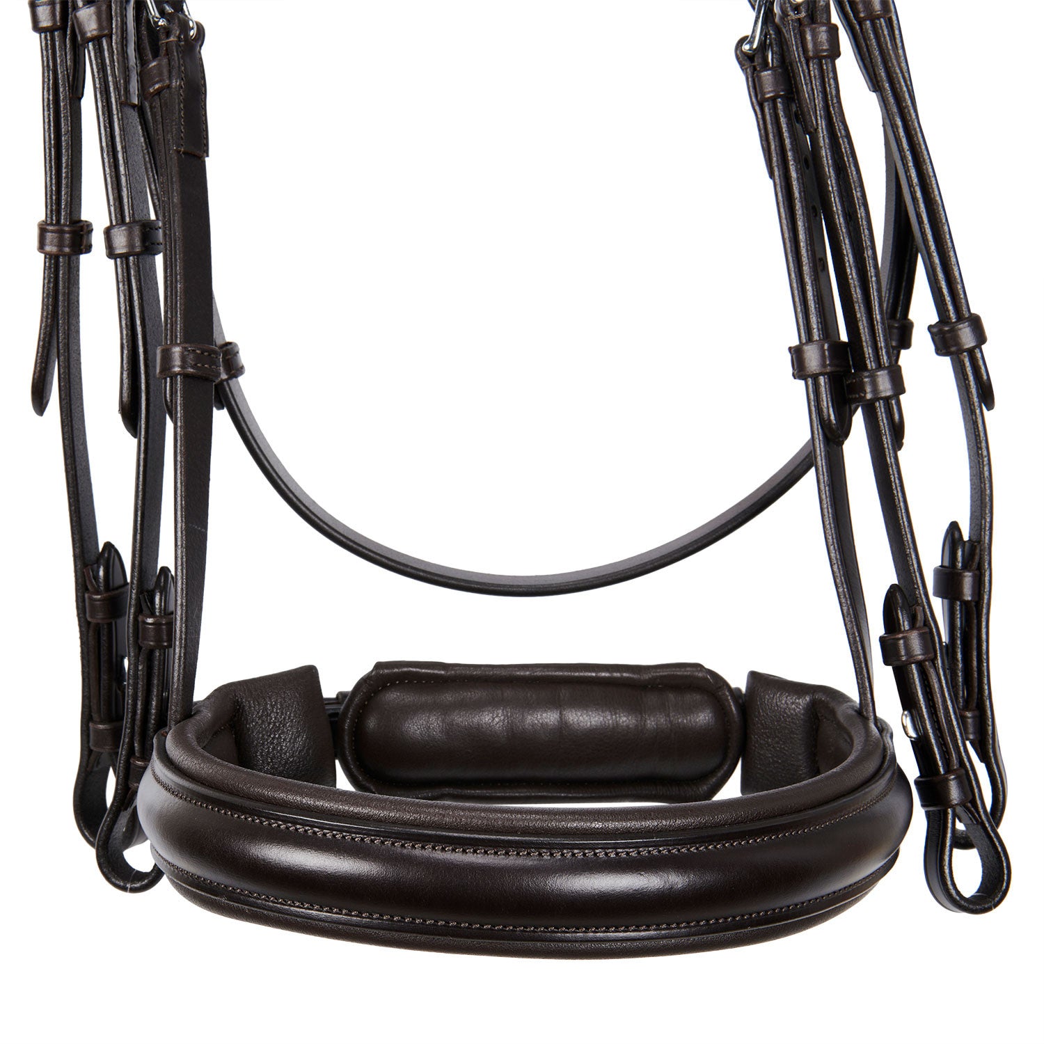 Leather dressage bridle without reins