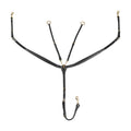 Tanned leather fork breastplate with steel buckles NEW