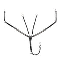 Tanned leather fork breastplate with silver clincher