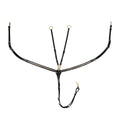 Tanned leather fork breastplate with brass clincher