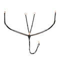 Breastplate with clincher rose gold leather fork