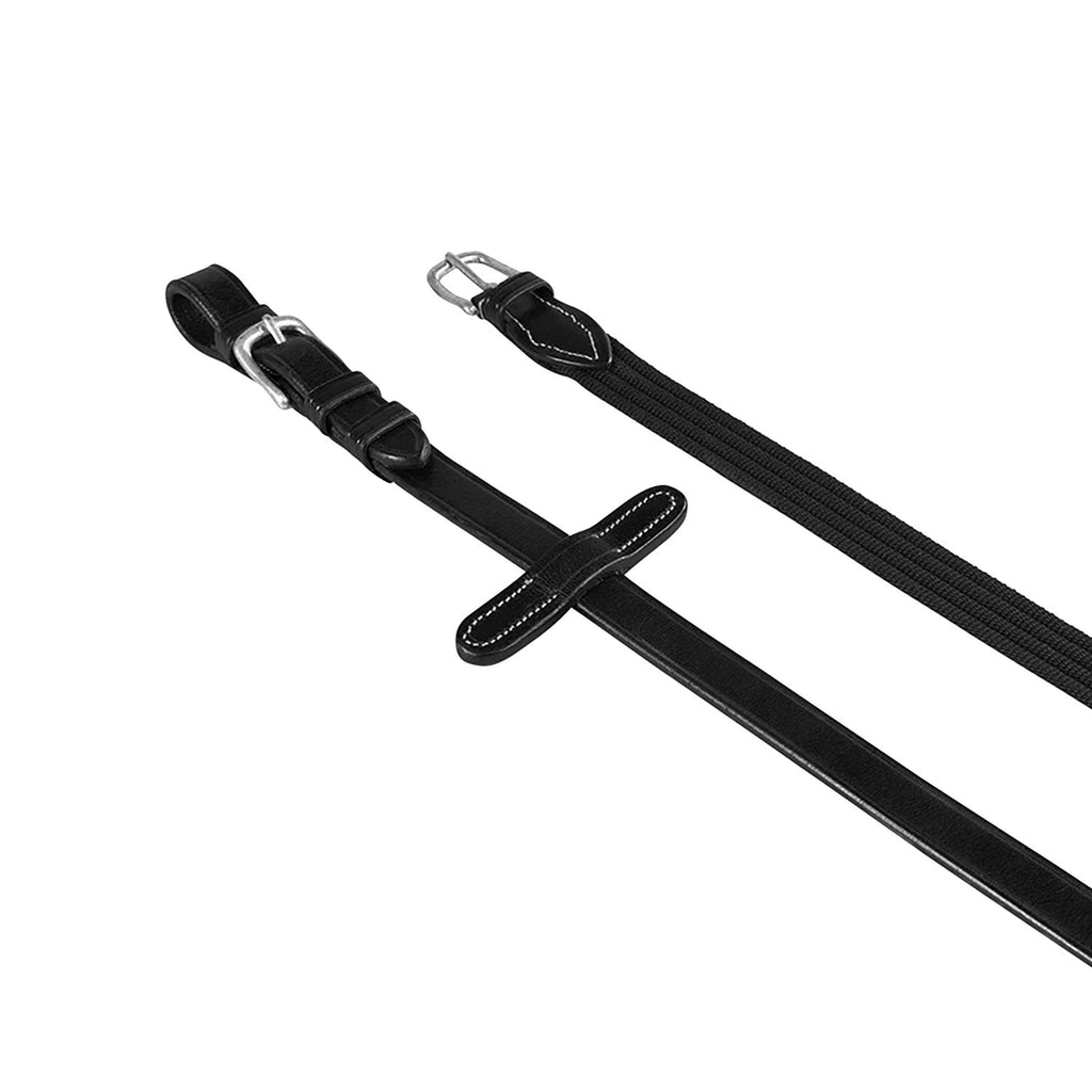 Reins for English bridle with silver buckles