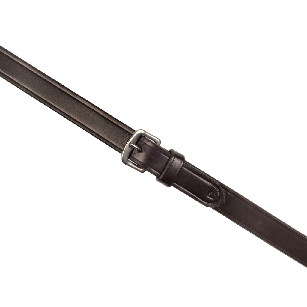 Reins for English bridle with nichel-plated buckles