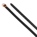 Spur straps in leather and rose gold buckle