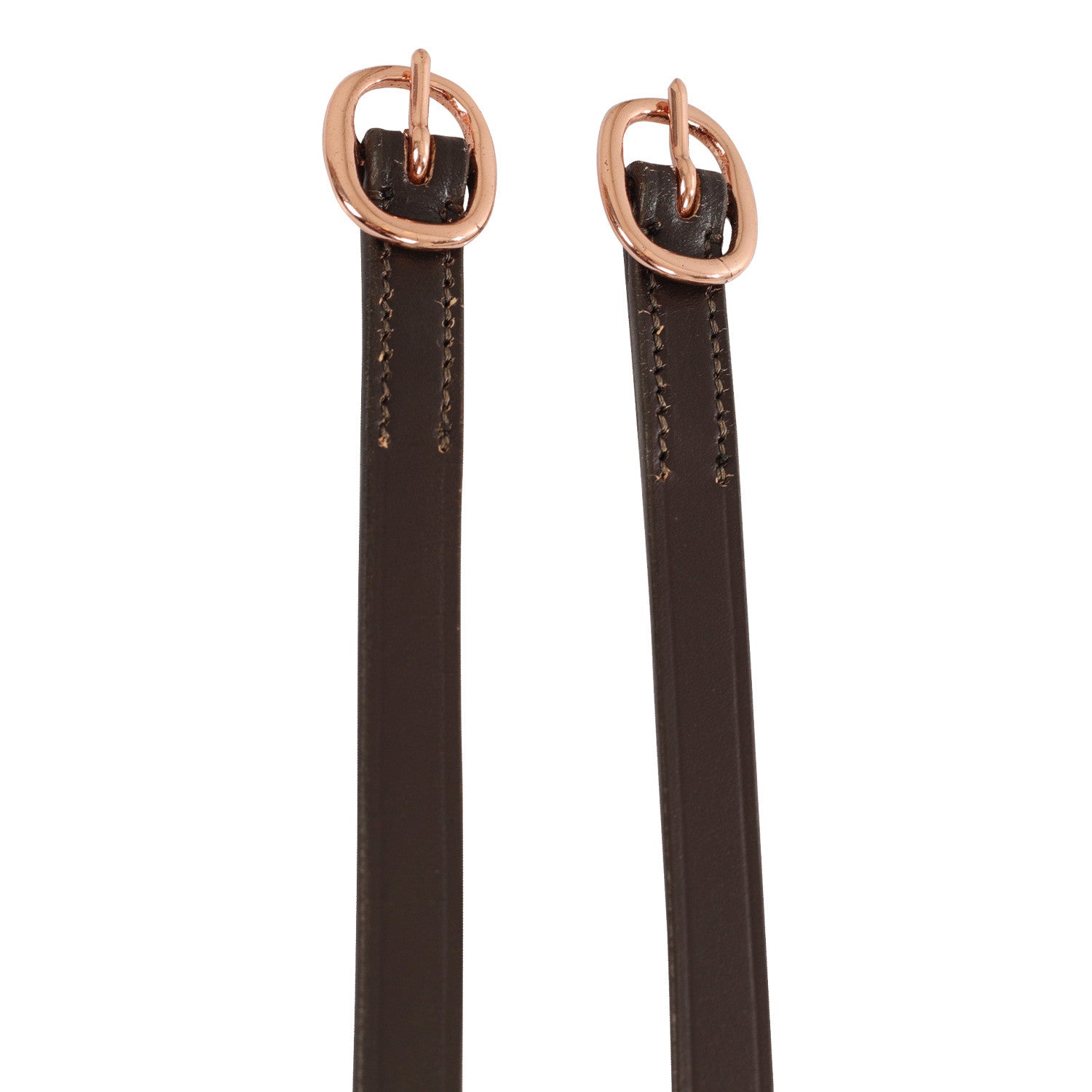 Spur straps in leather and rose gold buckle