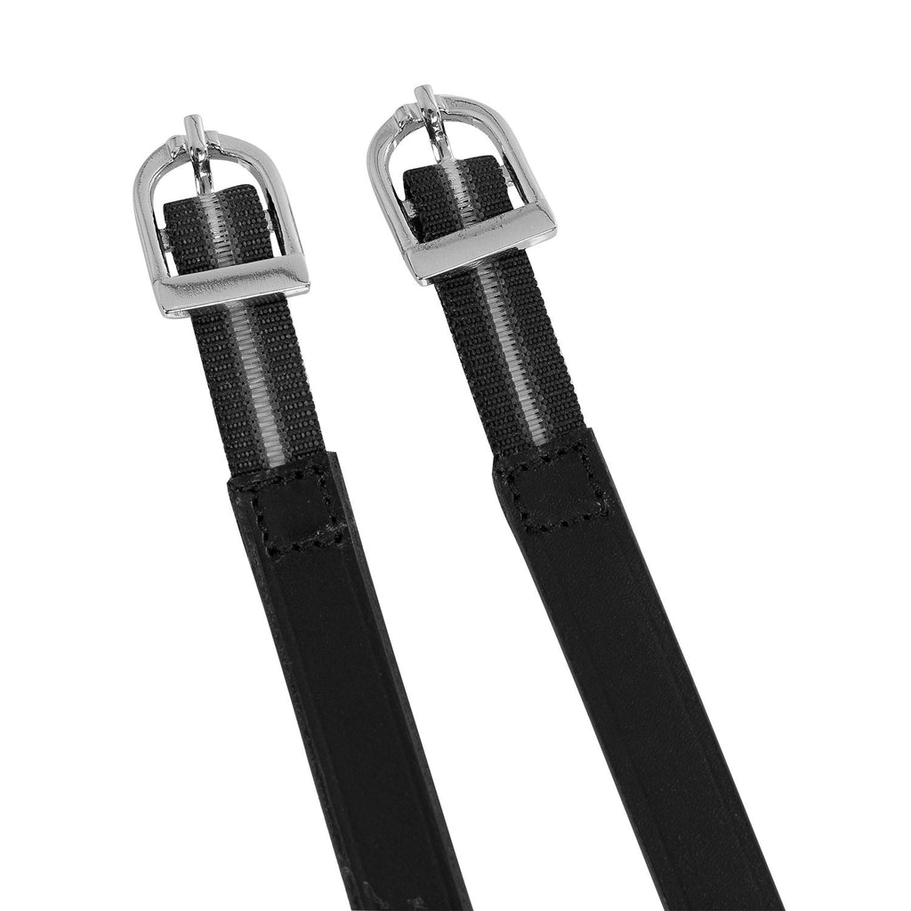 Equestro Laces for spurs in leather and elastic insert