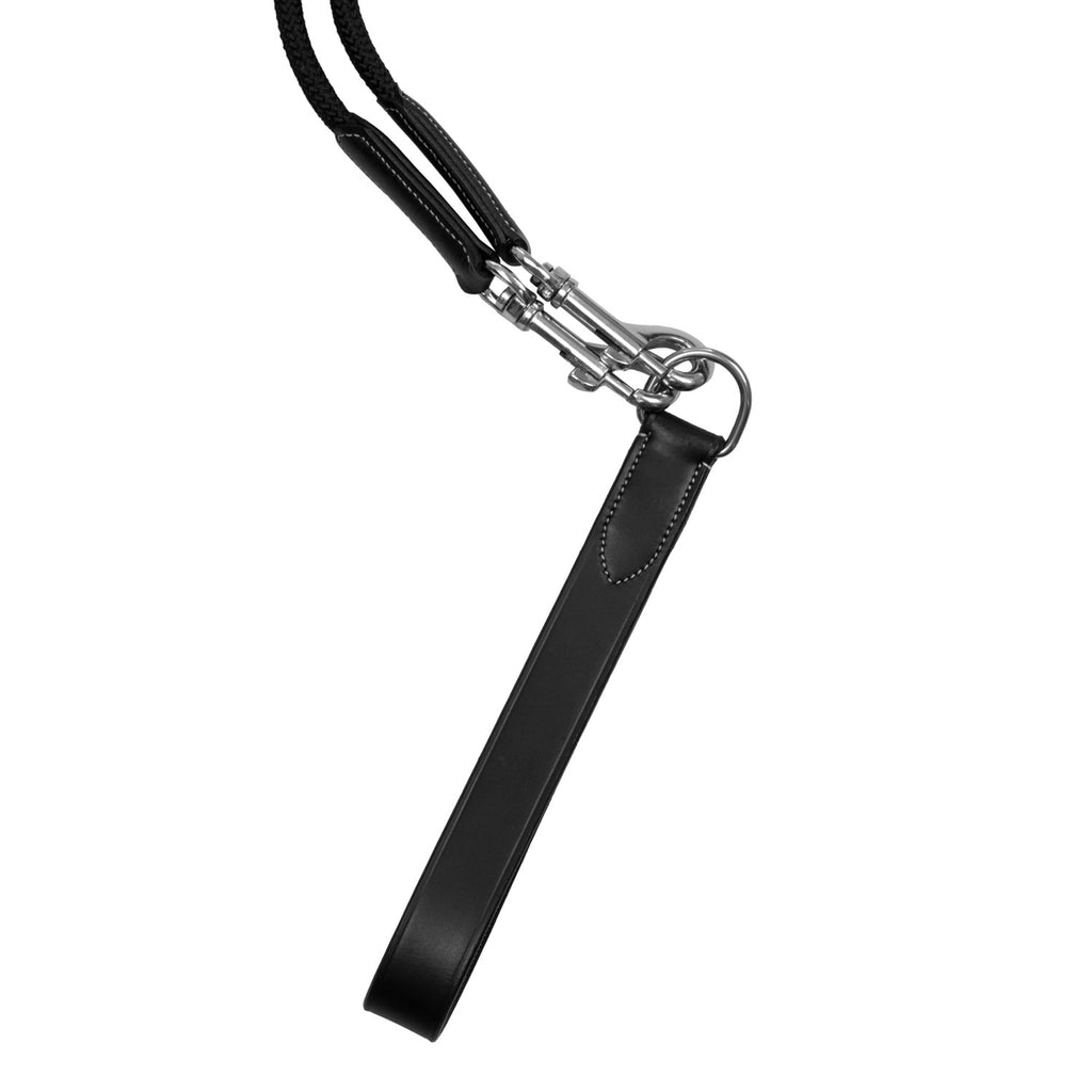 Double leather and nylon draw reins